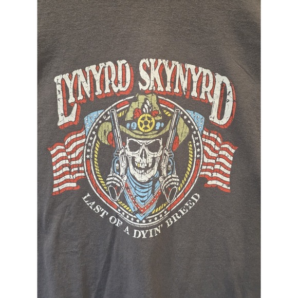 Lynyrd Skynyrd Band T-Shirt Mens Medium Brown Graphic Tee Rock Tour Style - Picture 6 of 6